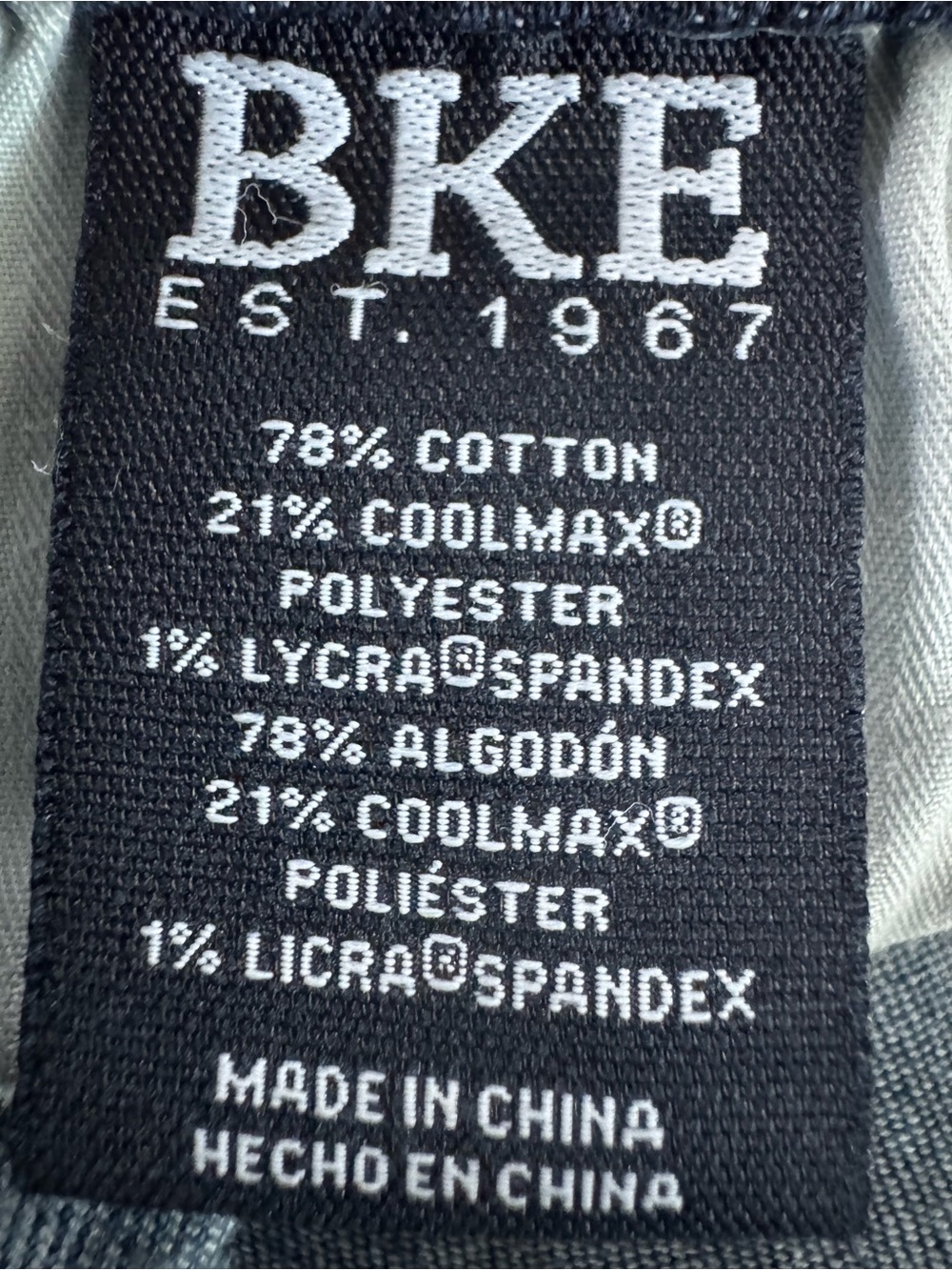 BKE Alec Men’s 26 Straight Stretch Jeans Blue Medium Wash Embroidered - Picture 8 of 9